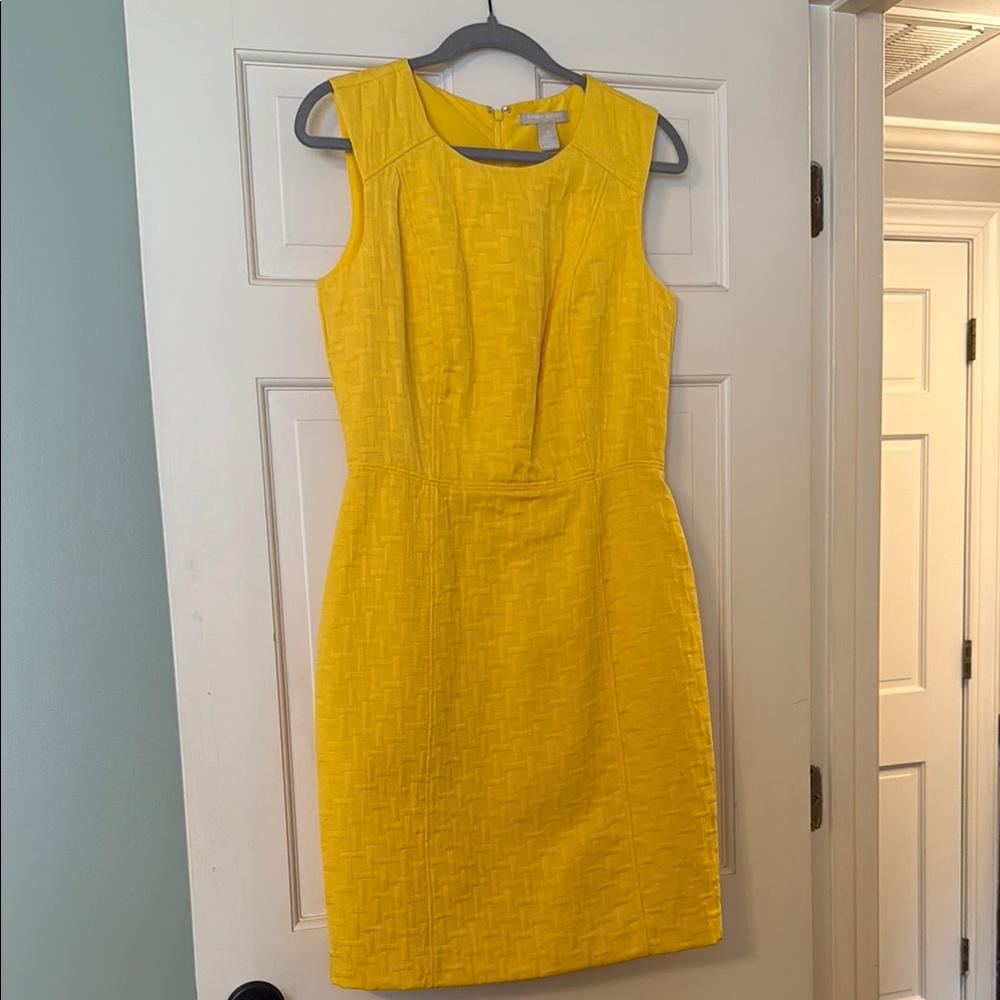 Banana Republic Elegant Yellow Sleeveless Dress